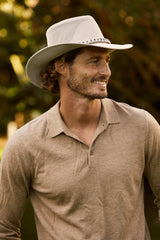 Aussie Soaker Golf Hat – Wide Brim Sun Hat for Men & Women (Sand Color)