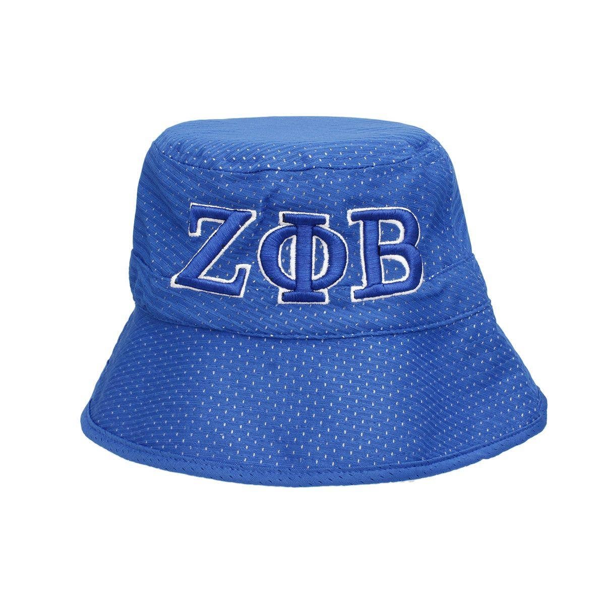 ZPB Sorority Bucket HatBlue Mesh Embroidered