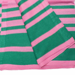 Ruana Pink and Green Stripe for Women