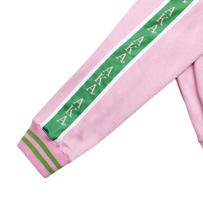 AKA Greek Apparel M Pink Zip Up Track Jacket