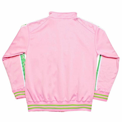 AKA Greek Apparel M Pink Zip Up Track Jacket