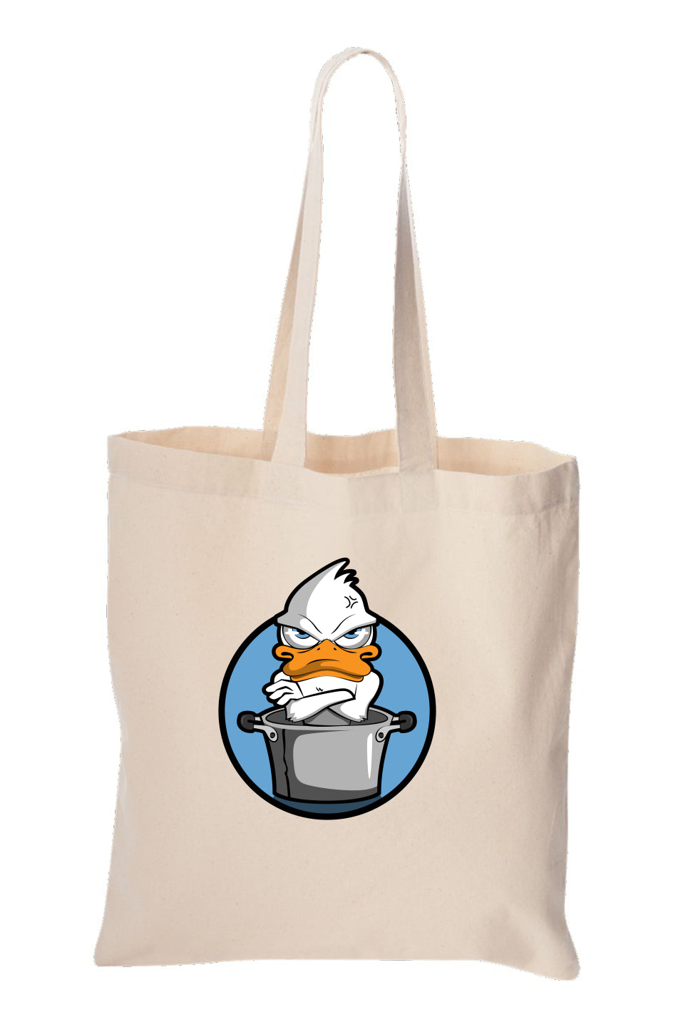 Basic Tote Bag angry blue duck