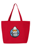 25L Zippered Tote Blue Duck