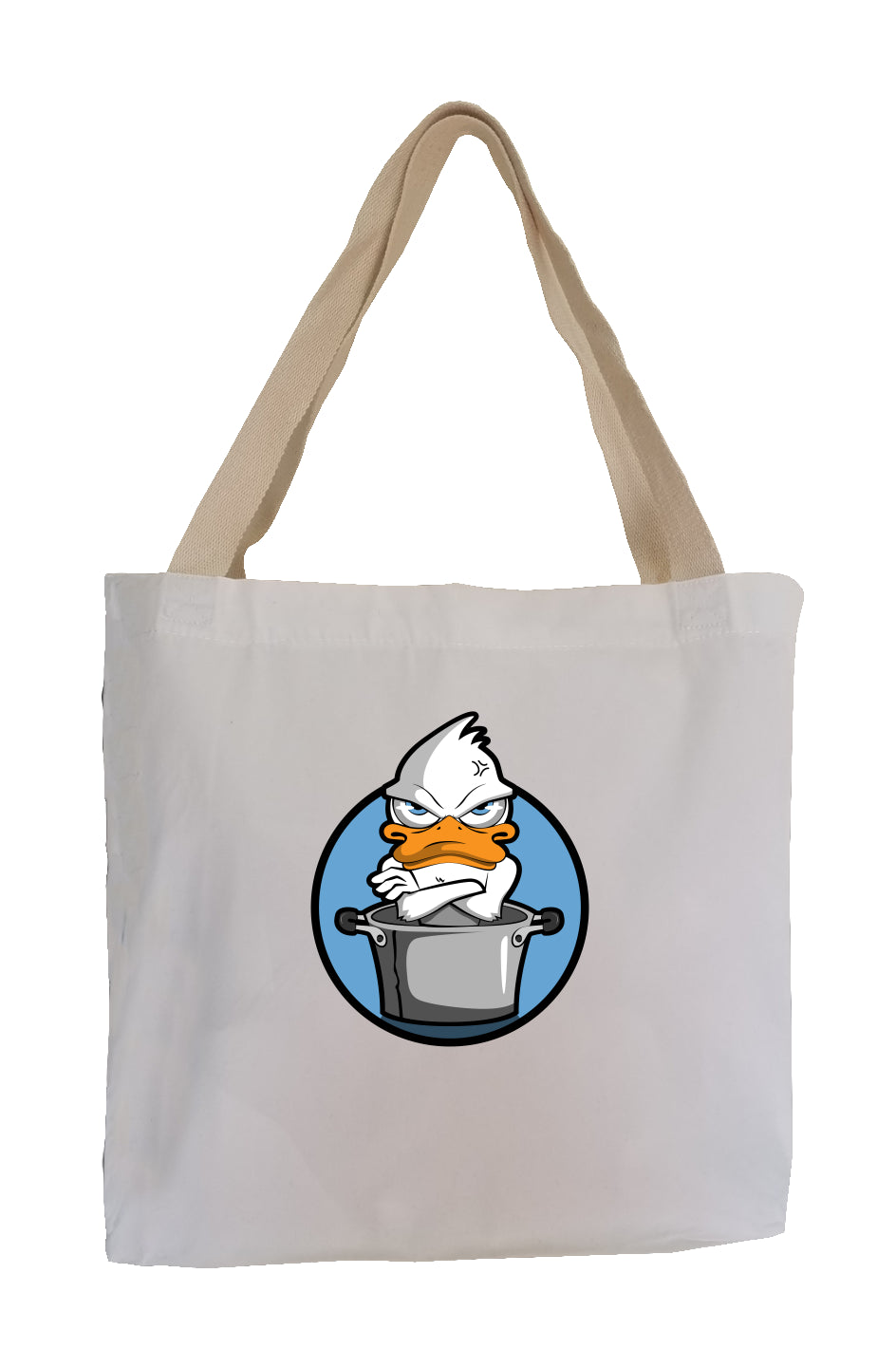 Eco Canvas Tote angry duck blue