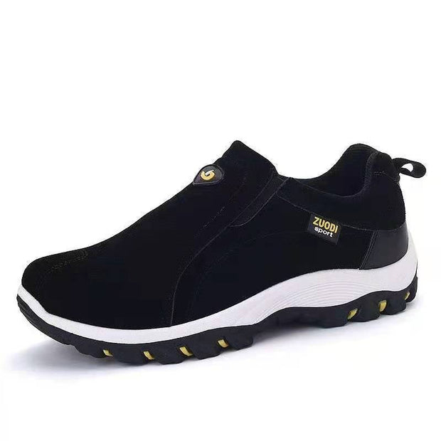 Large size outdoor leisure men's shoes, spring and autumn new sports and leisure shoes, fashionable round toe shallow mouth men's single shoes