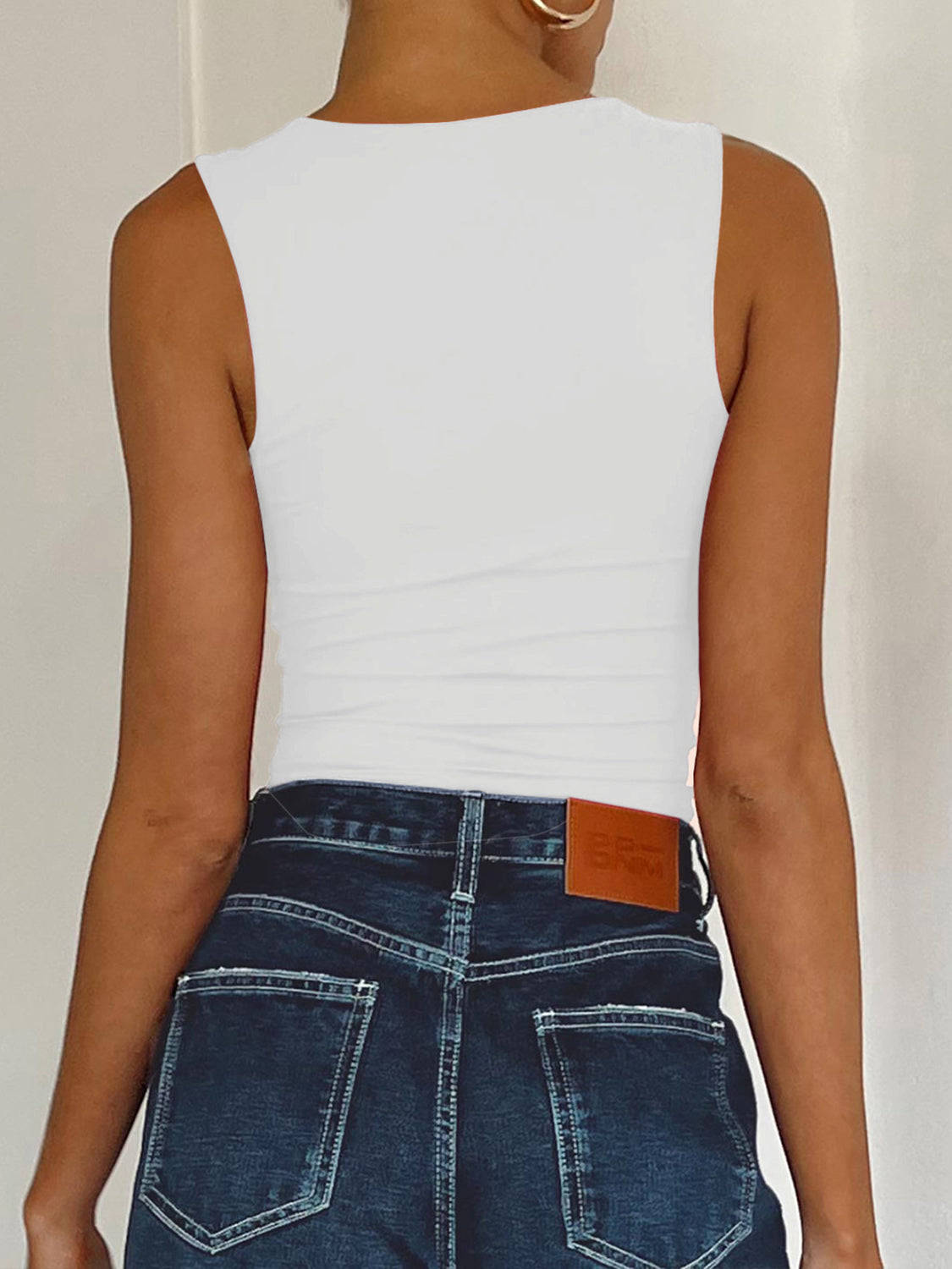 Square Neck Wide Strap Tank