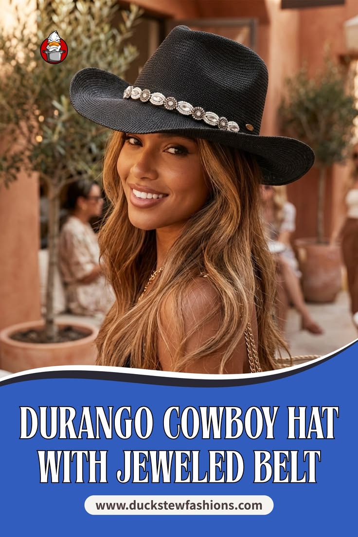 Durango Cowboy Hat with Jeweled Belt