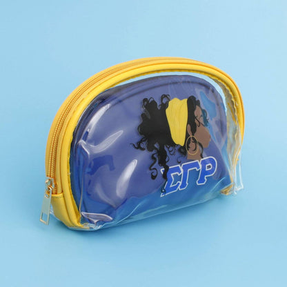 SGRHO Sorority Blue Yellow Cosmetic Pouch Set
