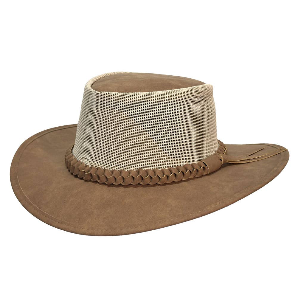Aussie Soaker Golf Hat : Tan / Large