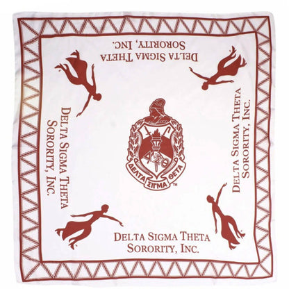 DST Sorority Lady Fortitude White Square Scarf