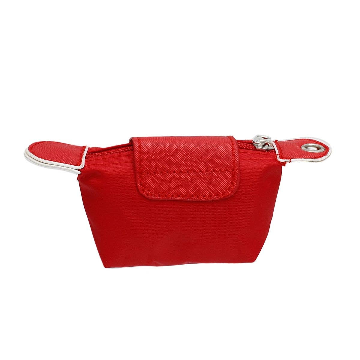 DST Sorority Red Nylon Wristlet Strap Mini Pouch