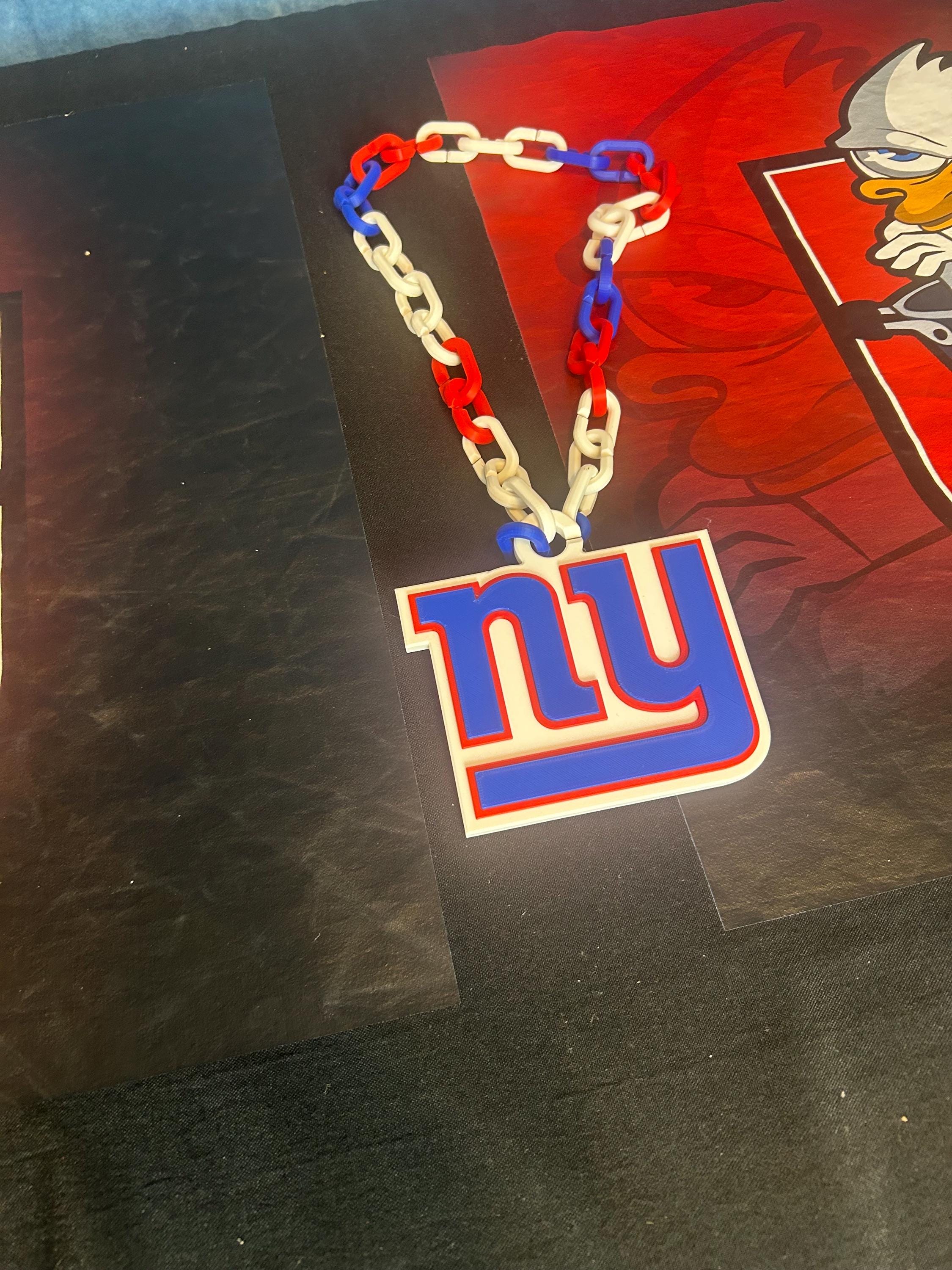 Go Big Blue: NY Giants 3-D Hype Chain – oversized, bold, game-day ready