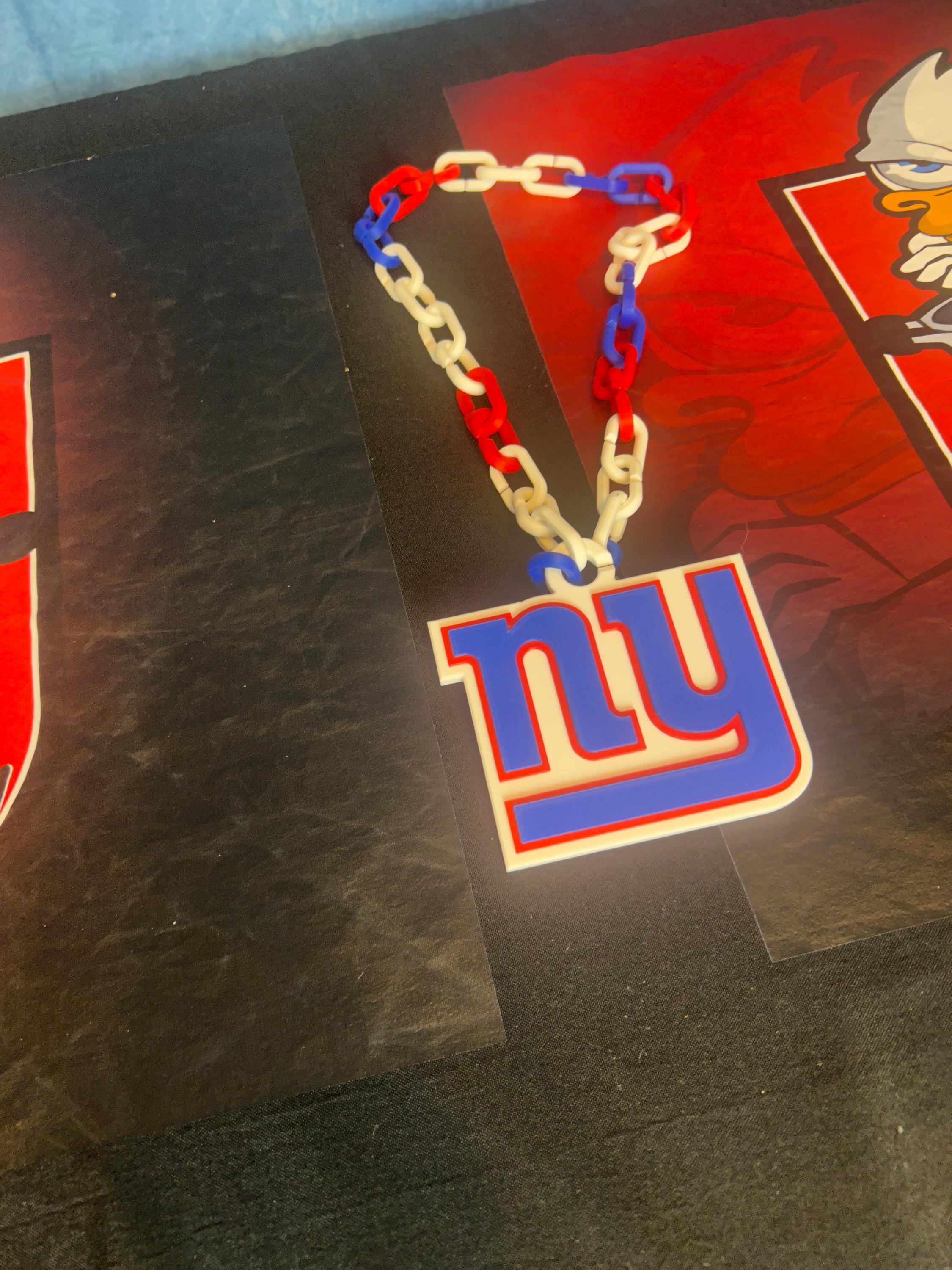 Go Big Blue: NY Giants 3-D Hype Chain – oversized, bold, game-day ready