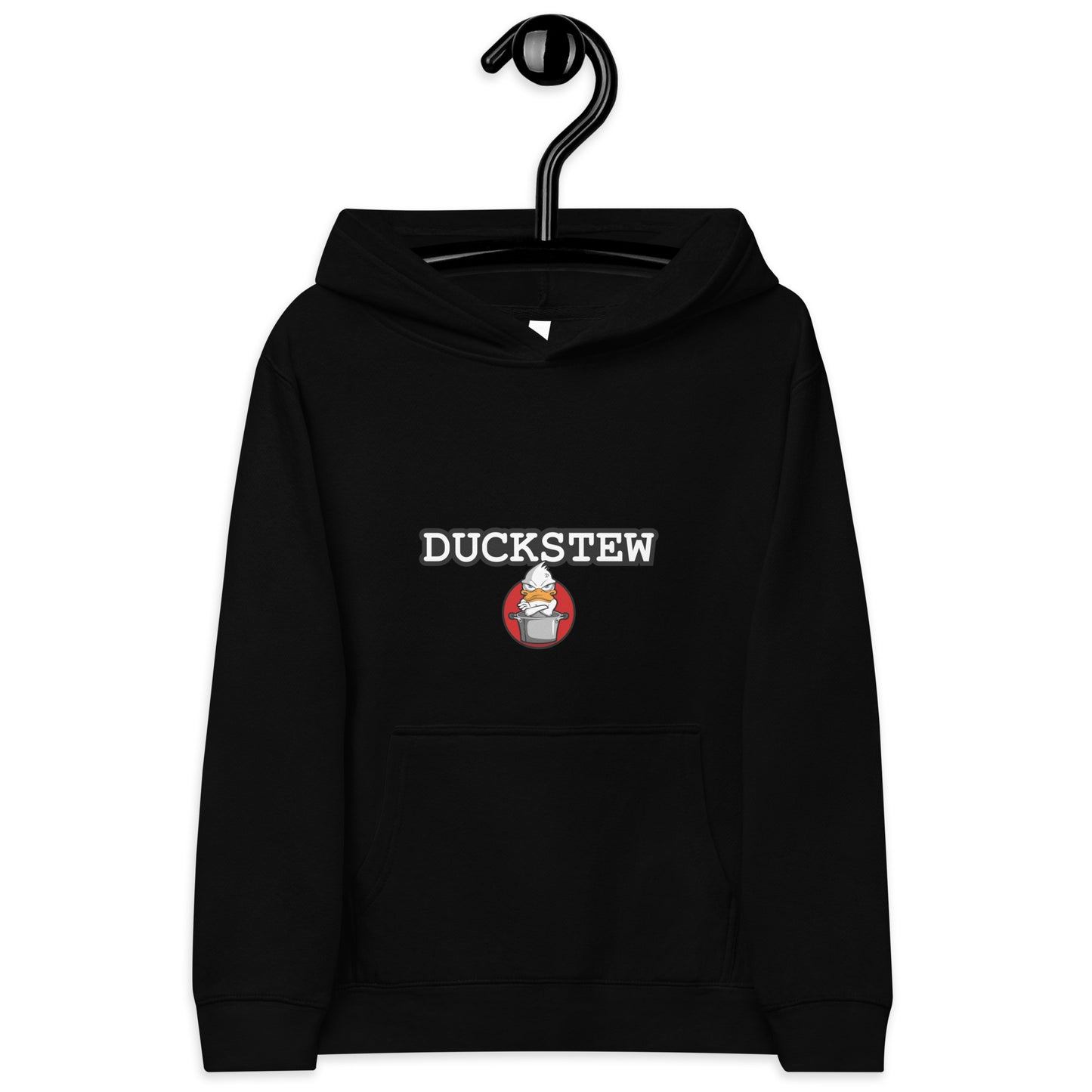 Kids fleece hoodie duckstew and logo