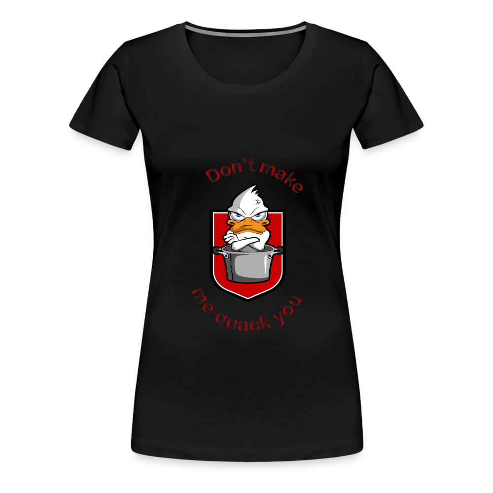 Women’s Premium T-Shirt Quack - black