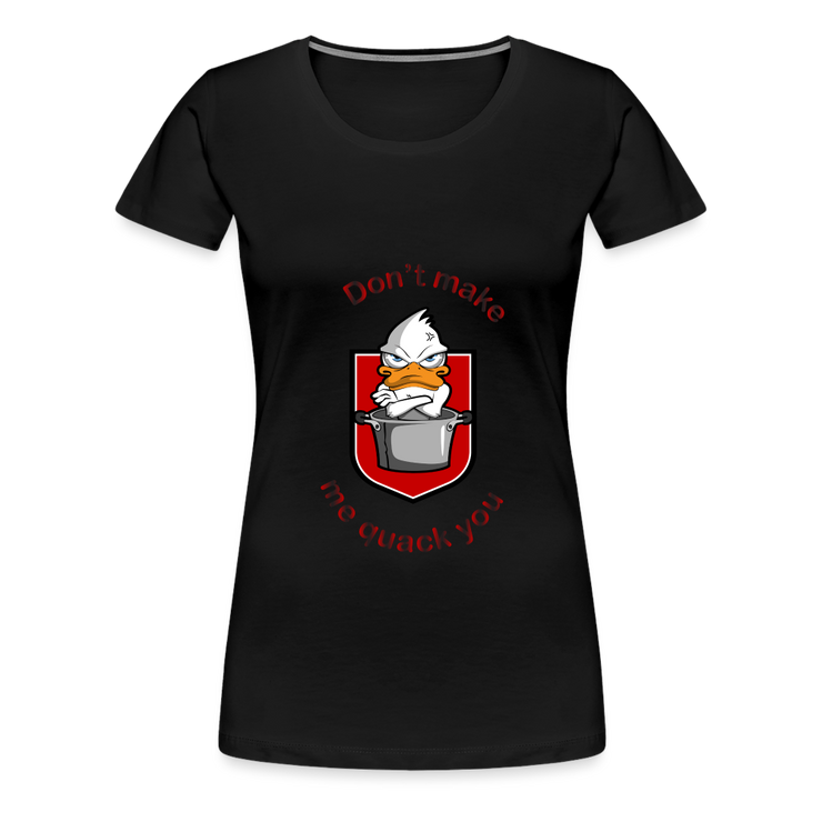 Women’s Premium T-Shirt Quack - black