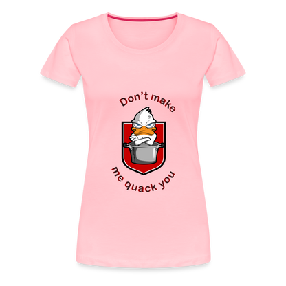 Women’s Premium T-Shirt Quack - pink