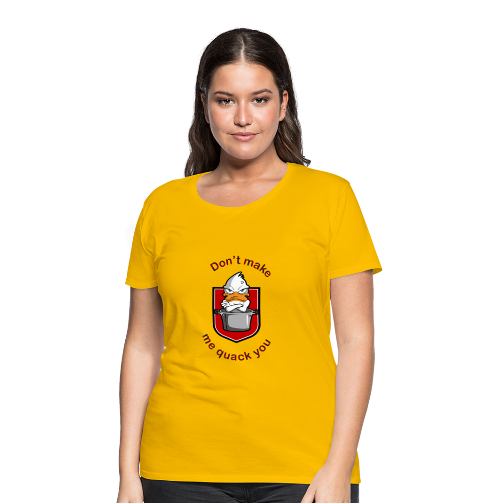 Women’s Premium T-Shirt Quack - sun yellow