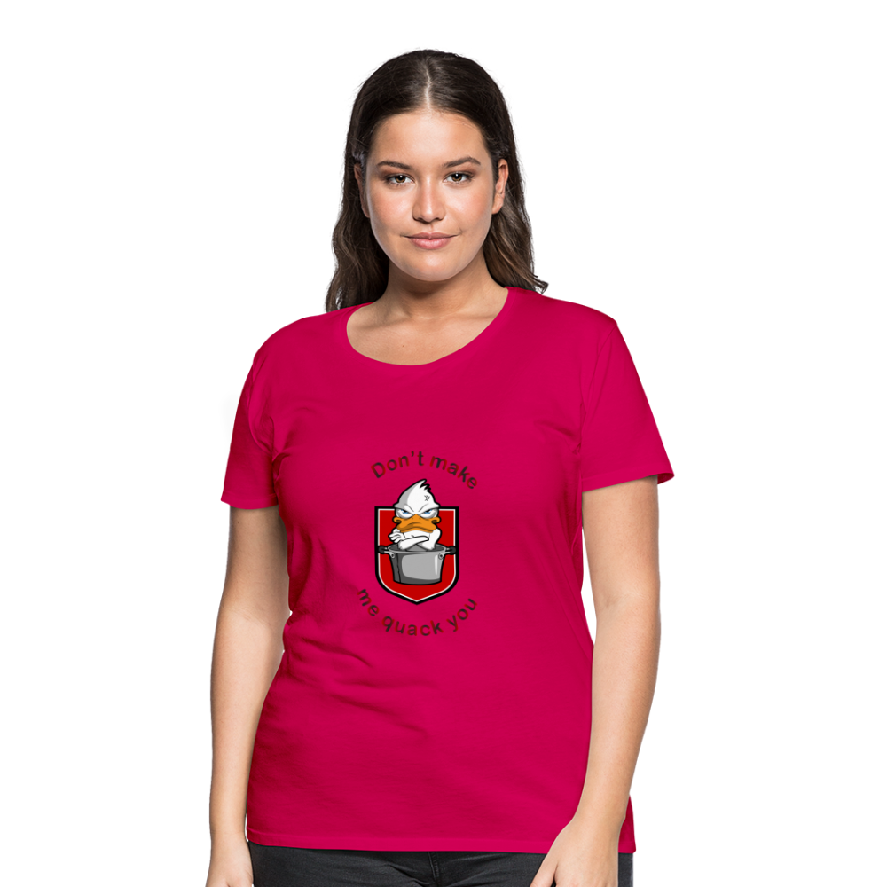 Women’s Premium T-Shirt Quack - dark pink