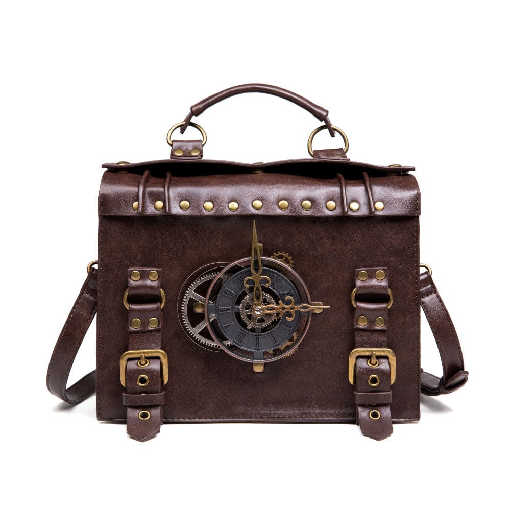 New Style Steampunk Industrial Retro Style Women's One-shoulder Diagonal Bag