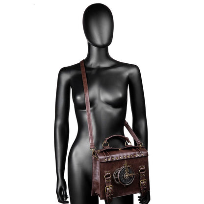 New Style Steampunk Industrial Retro Style Women's One-shoulder Diagonal Bag