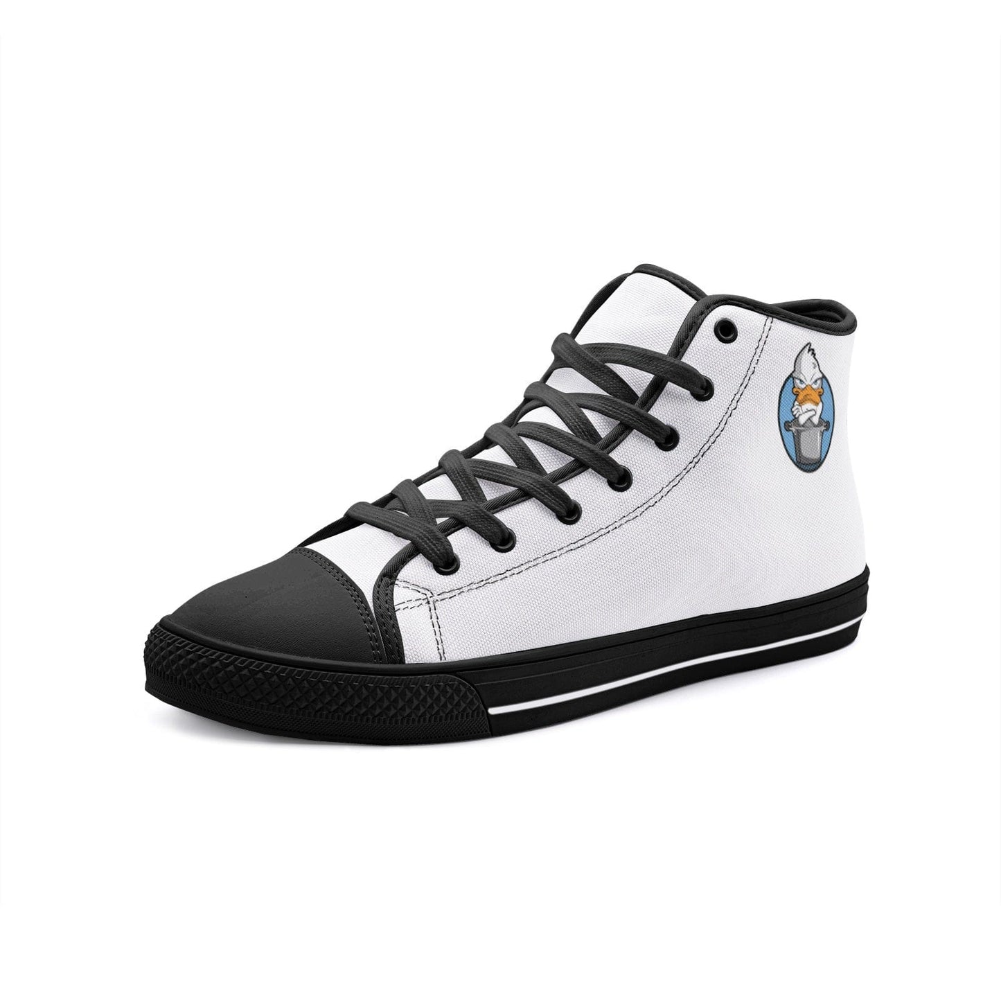 The Ducks High Top Canvas Sneakers Black or White