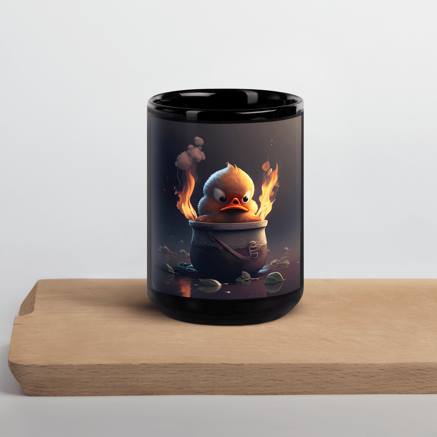 DuckStew Black Glossy Mug